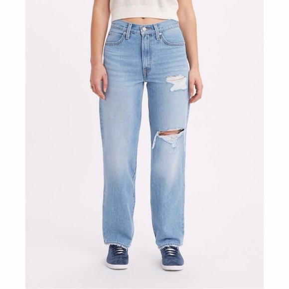 Levi's ‘94 Baggy Straight Leg Distressed Jeans Size 24 - Picture 1 of 10